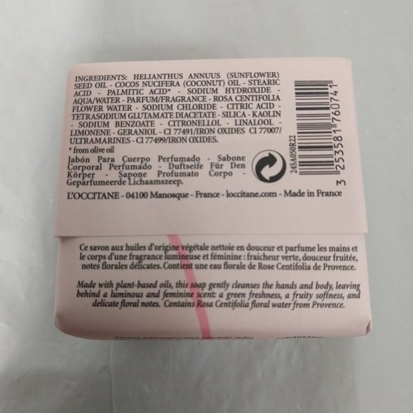 L'Occitane En Provence Rose Perfumed Soap -1.7oz X2 (NEW) - Picture 3 of 4